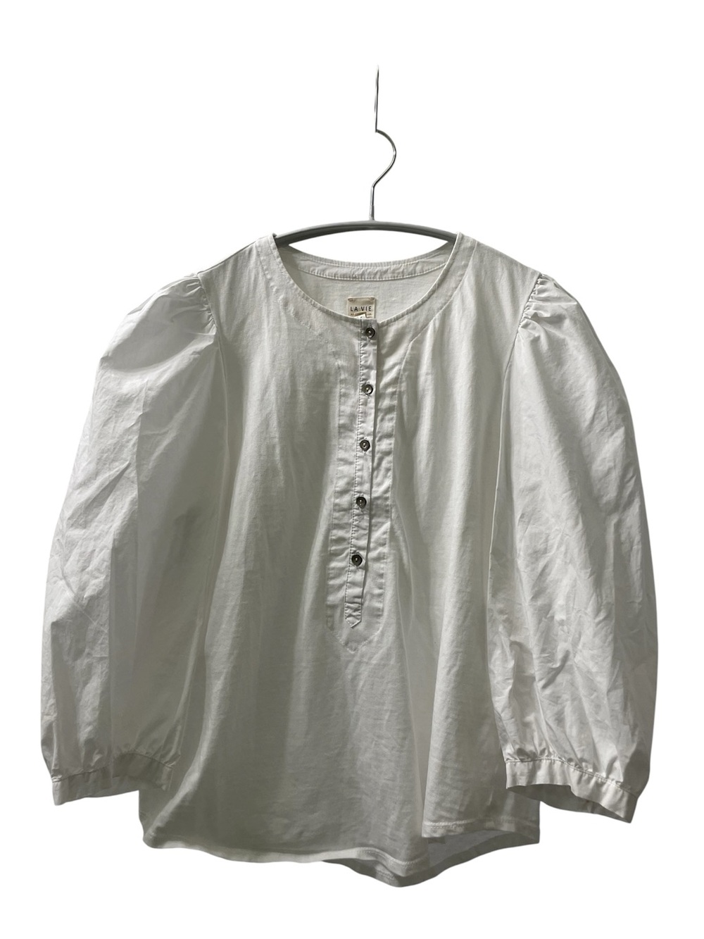 La Vie Rebecca Taylor White Balloon Sleeve Blouse